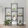 Soporte para flores de hierro negro 83x25x100 cm de vidaXL, Soportes para macetas - Ref: Foro24-343123, Precio: 53,20 €, Desc...