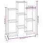 Soporte para flores de hierro negro 83x25x100 cm de vidaXL, Soportes para macetas - Ref: Foro24-343123, Precio: 53,20 €, Desc...