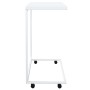Mesa auxiliar con ruedas de contrachapado blanco 55x35x70 cm de vidaXL, Mesas de centro - Ref: Foro24-343103, Precio: 42,51 €...