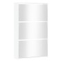 Mueble zapatero y espejo 3 niveles blanco brillo 63x17x102,5 cm de vidaXL, Zapateros y organizadores de calzado - Ref: Foro24...