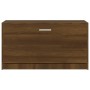 Banco zapatero madera contrachapada marrón roble 80x24x45 cm de vidaXL, Zapateros y organizadores de calzado - Ref: Foro24-34...