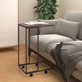 Mesa auxiliar con ruedas de contrachapado negro 40x30x63,5 cm de vidaXL, Mesas de centro - Ref: Foro24-343096, Precio: 33,50 ...