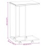Mesa auxiliar con ruedas de contrachapado negro 40x30x63,5 cm de vidaXL, Mesas de centro - Ref: Foro24-343096, Precio: 33,50 ...