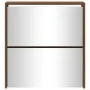 Mueble zapatero con espejo 2 niveles roble marrón 63x17x67 cm de vidaXL, Zapateros y organizadores de calzado - Ref: Foro24-3...