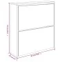 Mueble zapatero con espejo 2 niveles roble marrón 63x17x67 cm de vidaXL, Zapateros y organizadores de calzado - Ref: Foro24-3...