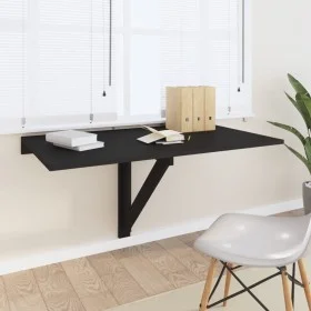 Mesa de pared plegable madera contrachapada negra 100x60x56 cm de vidaXL, Mesas plegables - Ref: Foro24-342647, Precio: 75,63...