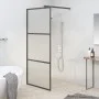 Accessible shower screen black frosted ESG glass 80x195cm by vidaXL, Shower walls and screens - Ref: Foro24-151876, Price: 17...