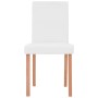 Sillas mesa de comedor 5 pzas roble cuero artificial color crema de vidaXL, muebles para cocinas y comedores - Ref: Foro24-24...