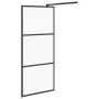 Mampara de ducha accesible vidrio ESG esmerilado negro 80x195cm de vidaXL, Paredes y mamparas de ducha - Ref: Foro24-151876, ...