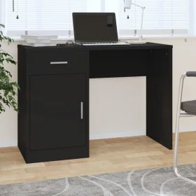 Escritorio con cajón y armario madera negro 100x40x73 cm de vidaXL, Escritorios - Ref: Foro24-342653, Precio: 84,57 €, Descue...
