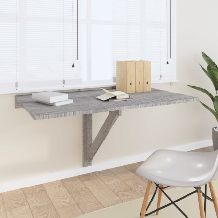 Mesa de pared plegable contrachapada gris Sonoma 100x60x56 cm de vidaXL, Mesas plegables - Ref: Foro24-342651, Precio: 62,57 ...