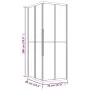 ESG Duschkabine schwarz matt 90x70x180 cm von vidaXL, Duschtüren - Ref: Foro24-151858, Preis: 334,23 €, Rabatt: %