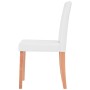 Sillas mesa de comedor 5 pzas roble cuero artificial color crema de vidaXL, muebles para cocinas y comedores - Ref: Foro24-24...