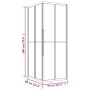 Cabina de ducha ESG semiesmerilado negro 80x70x180 cm de vidaXL, Puertas de ducha - Ref: Foro24-151852, Precio: 251,89 €, Des...