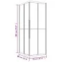 Halbmattierte schwarze ESG-Duschkabine 80x70x180 cm von vidaXL, Duschtüren - Ref: Foro24-151852, Preis: 248,03 €, Rabatt: %