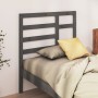 Cabecero de cama madera maciza de pino gris 96x4x104 cm de vidaXL, Cabeceros y pies de cama - Ref: Foro24-818122, Precio: 30,...