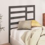 Cabecero de cama madera maciza de pino gris 96x4x104 cm de vidaXL, Cabeceros y pies de cama - Ref: Foro24-818122, Precio: 30,...