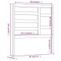 Cabecero de cama madera maciza de pino gris 96x4x104 cm de vidaXL, Cabeceros y pies de cama - Ref: Foro24-818122, Precio: 30,...