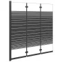 Folding shower screen with 3 black ESG panels 130x130 cm by vidaXL, shower doors - Ref: Foro24-151864, Price: 172,36 €, Disco...