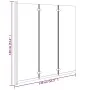 Folding shower screen with 3 black ESG panels 130x130 cm by vidaXL, shower doors - Ref: Foro24-151864, Price: 172,36 €, Disco...