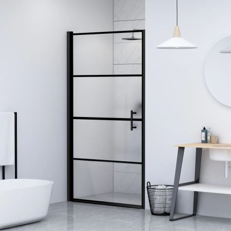 Puerta de ducha vidrio semiesmerilado negro 81x195 cm de vidaXL, Puertas de ducha - Ref: Foro24-151865, Precio: 202,24 €, Des...