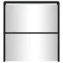 Mueble zapatero con espejo 2 niveles negro 63x17x67 cm de vidaXL, Zapateros y organizadores de calzado - Ref: Foro24-342629, ...