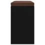 Banco zapatero de madera contrachapada negro 103x30x48 cm de vidaXL, Bancos para recibidores y almacenamiento - Ref: Foro24-3...
