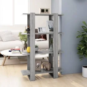 Estantería/divisor de espacios gris Sonoma 80x30x123,5 cm de vidaXL, Librerías y estanterías - Ref: Foro24-813576, Precio: 42...