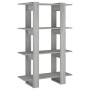 Estantería/divisor de espacios gris Sonoma 80x30x123,5 cm de vidaXL, Librerías y estanterías - Ref: Foro24-813576, Precio: 42...