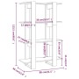 Estantería/divisor de espacios gris Sonoma 80x30x123,5 cm de vidaXL, Librerías y estanterías - Ref: Foro24-813576, Precio: 42...