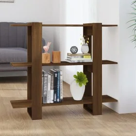 Estantería/divisor de espacios roble marrón 100x30x87 cm de vidaXL, Librerías y estanterías - Ref: Foro24-813568, Precio: 51,...