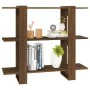 Estantería/divisor de espacios roble marrón 100x30x87 cm de vidaXL, Librerías y estanterías - Ref: Foro24-813568, Precio: 51,...