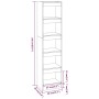 Estantería/divisor de espacios gris Sonoma 40x30x166 cm de vidaXL, Librerías y estanterías - Ref: Foro24-813594, Precio: 62,5...