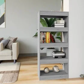 Estantería madera contrachapada gris Sonoma 60x30x135 cm de vidaXL, Librerías y estanterías - Ref: Foro24-813606, Precio: 53,...