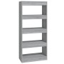 Estantería madera contrachapada gris Sonoma 60x30x135 cm de vidaXL, Librerías y estanterías - Ref: Foro24-813606, Precio: 53,...
