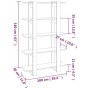 Estantería/divisor de espacios gris Sonoma 100x30x160 cm de vidaXL, Librerías y estanterías - Ref: Foro24-813561, Precio: 67,...