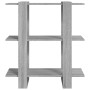Estantería/divisor de espacios gris Sonoma 80x30x87 cm de vidaXL, Librerías y estanterías - Ref: Foro24-813579, Precio: 47,47...