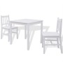Conjunto de comedor 3 piezas madera de pino blanco de vidaXL, muebles para cocinas y comedores - Ref: Foro24-242955, Precio: ...