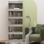 Estantería/divisor madera ingeniería gris Sonoma 60x30x166 cm de vidaXL, Librerías y estanterías - Ref: Foro24-813609, Precio...