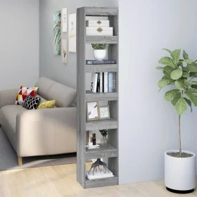 Estantería/divisor de espacios gris Sonoma 40x30x198 cm de vidaXL, Librerías y estanterías - Ref: Foro24-813597, Precio: 84,9...