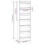 Estantería/divisor de espacios gris Sonoma 60x30x198 cm de vidaXL, Librerías y estanterías - Ref: Foro24-813612, Precio: 85,6...