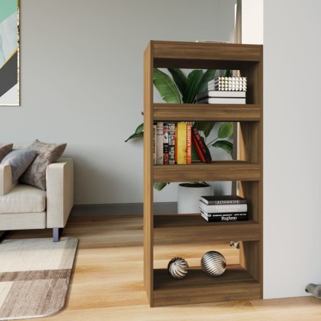 Estantería madera contrachapada marrón roble 60x30x135 cm de vidaXL, Librerías y estanterías - Ref: Foro24-813607, Precio: 53...