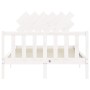Estructura de cama con cabecero madera maciza blanco 120x200 cm de vidaXL, Camas y somieres - Ref: Foro24-3193462, Precio: 12...