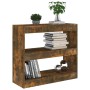 Estantería/divisor de espacios color roble ahumado 80x30x72 cm de vidaXL, Librerías y estanterías - Ref: Foro24-813614, Preci...