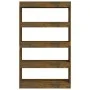 Estantería/divisor madera ingeniería roble ahumado 80x30x135 cm de vidaXL, Librerías y estanterías - Ref: Foro24-813620, Prec...