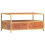 Mesa de centro de madera maciza de acacia 90x50x40 cm en Mesas de centro | Comprar online en Foru.es