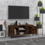 Mueble para TV con patas de metal roble ahumado 103,5x35x50 cm de vidaXL, Muebles TV - Ref: Foro24-813161, Precio: 61,64 €, D...
