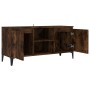 Mueble para TV con patas de metal roble ahumado 103,5x35x50 cm de vidaXL, Muebles TV - Ref: Foro24-813161, Precio: 61,64 €, D...