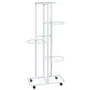 Soporte para flores 5 alturas ruedas hierro blanco 44x23x100cm de vidaXL, Soportes para macetas - Ref: Foro24-343118, Precio:...