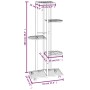 Soporte para flores 5 alturas ruedas hierro blanco 44x23x100cm de vidaXL, Soportes para macetas - Ref: Foro24-343118, Precio:...